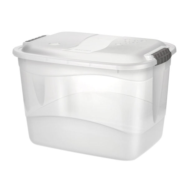 Imagen de Caja organizadora de plástico con tapa 20L, transparente