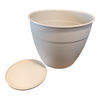 Imagen de Maceta de plástico con plato anti dengue 29,6L, BEIGE