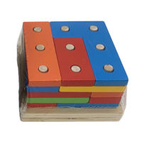 Imagen de Encastre de madera, formas geométricas, varios diseños en caja