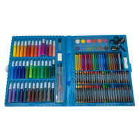 Imagen de Maletín escolar, 150 piezas, contiene marcadores, lápices, crayolas, pasteles, acuarelas, y varios accesorios