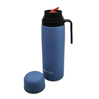 Imagen de Termo 1L media asa color AZUL, pico cebador, base antideslizante, Berlina