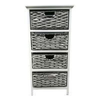 Imagen de Mueble organizador de madera con 4 cajones canastos, en caja