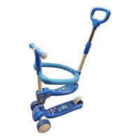 Imagen de Cuatripatín con asiento y doble barra, ruedas desmontables con luz y sonido, 3AA varios colores, en caja