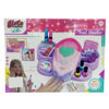 Imagen de Set de belleza para decorar uñas con lámpara, uñas, stickers, brillos esmalte y accesorios 3AA en caja