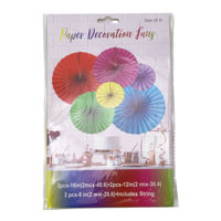 Imagen de Rosetón de papel x6, varios tamaños, en bolsa varios colores