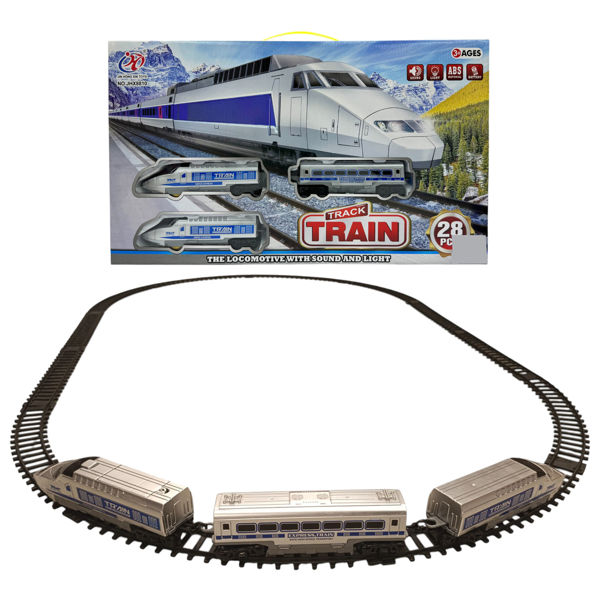 Imagen de Pista de tren con luz y sonido, 3AA en caja
