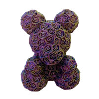 Imagen de Amansaloco de plástico, oso de rosas, varios colores en bolsa