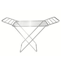 Imagen de Tendedero de ropa de pie con alas, plegable, de aluminio, PLATEADO Maxeb