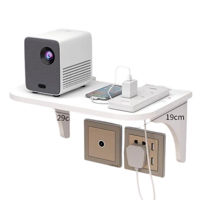 Imagen de Estante de MDF y ménsulas para amurar, blanco en caja, ideal para canalera, router etc