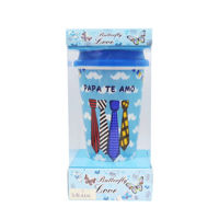 Imagen de Vaso de cerámica, 450ml PAPÁ con tapa de silicona, en caja, varios diseños