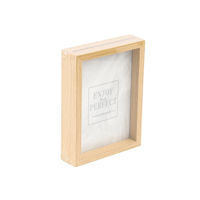 Imagen de Portarretrato, marco de madera tipo box doble faz, foto 13x18