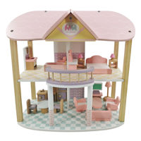 Imagen de Casita de madera para armar, con muebles en caja