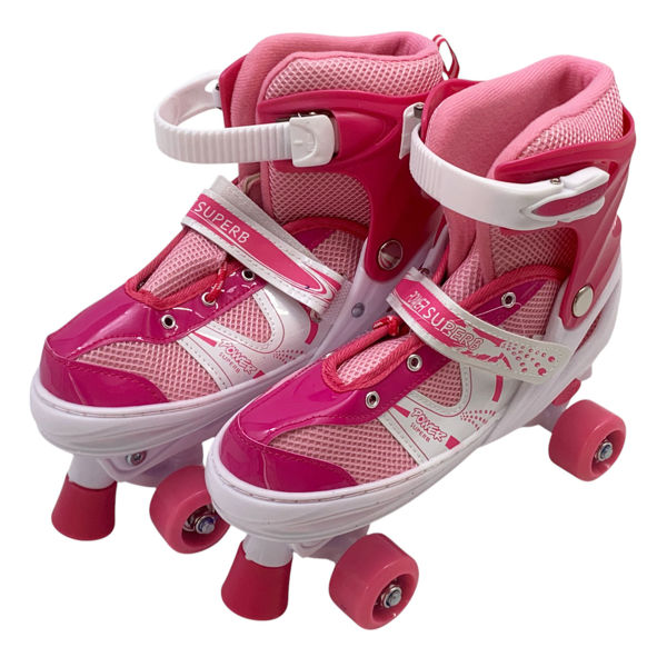 Imagen de Patines 4 ruedas en paralelo, talle L varios colores, T38/41 en bolsa de PVC