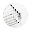 Imagen de Tendedero de ropa colgante de techo y pared, 5 varillas con poleas independientes, de acero pintado, BLANCO Maxeb