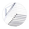 Imagen de Tendedero de ropa colgante de techo y pared, 5 varillas con poleas independientes, de acero pintado, BLANCO Maxeb