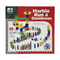 Imagen de Juego de mesa, dominó, 66 piezas de colores, bloques y bolitas en caja