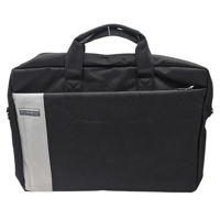 Imagen de Bolso para computadora 15" de poliéster con asas y correa, enganche para valija, bolsillo frontal 2 colores