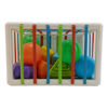 Imagen de Didáctico cubo con elásticos de colores y varias formas apilables, en caja