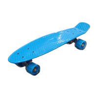Imagen de Skate de plástico penny AZUL, ruedas de PVC anchas, trucks de metal