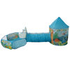 Imagen de Casita carpa para niños CELESTE, con túnel y pelotero, en bolsa