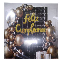 Imagen de Globos surtidos x64 con cartel feliz cumpleaños, varios colores