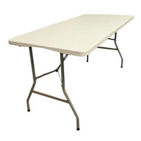 Imagen de Mesa Berlina Home, patas plegables, de PVC y hierro