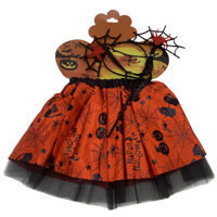 Imagen de Disfraz pollera, tiara y varita, con diseño de Halloween, en cartón