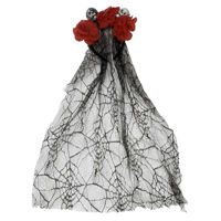 Imagen de Tiara con aplique flores y velo