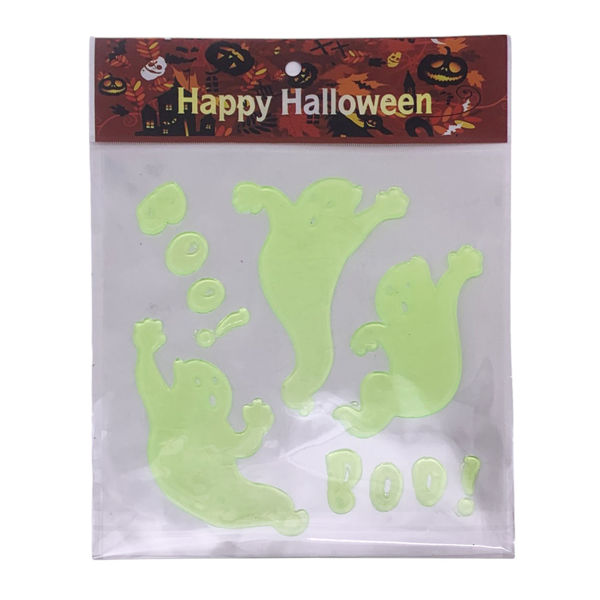 Imagen de Adorno fluorescente de gel autoadhesivo, para vidrio en bolsa varios diseños