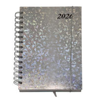 Imagen de Agenda diaria 2026, tapa dura con espiral y elástico, varios colores