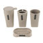Imagen de Dispensador de jabón de plástico, con accesorios, 4 piezas, BEIGE, Berlina Home, en caja