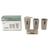 Imagen de Dispensador de jabón de plástico, con accesorios, 4 piezas, BEIGE, Berlina Home, en caja