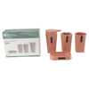 Imagen de Dispensador de jabón de plástico, con accesorios, 4 piezas, SALMÓN, Berlina Home, en caja