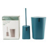 Imagen de Cepillo para WC con papelera, de plástico, VERDE OSCURO, Berlina Home, en caja
