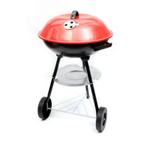 Imagen de Parrilla portátil barbacoa plegable para carbón, con tapa y ruedas, en caja