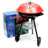 Imagen de Parrilla portátil barbacoa plegable para carbón, con tapa y ruedas, en caja
