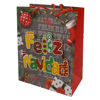 Imagen de Bolsa de regalo de papel diseño navideño 3D surtidos, PACK x12