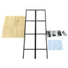 Imagen de Mueble estantería de hierro y MDF, 4 estantes, en caja, Berlina Home