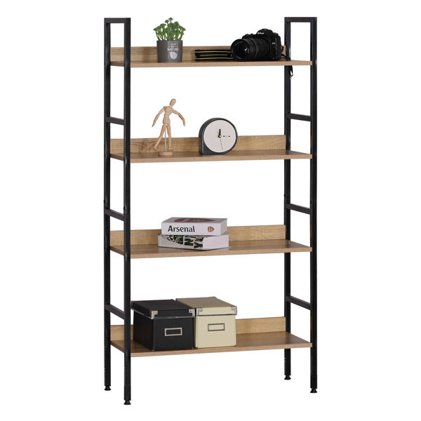 Imagen de Mueble estantería de hierro y MDF, 4 estantes, en caja, Berlina Home