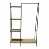 Imagen de Mueble perchero con estantería lateral de hierro y MDF, en caja Berlina Home