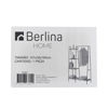 Imagen de Mueble perchero con estantería lateral de hierro y MDF, en caja Berlina Home