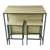 Imagen de Mesa barra desayunador de hierro y MDF con 2 butacas, en caja Berlina Home
