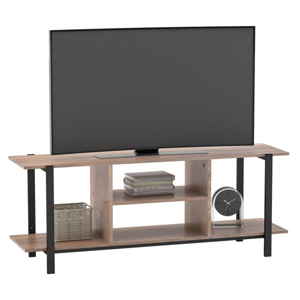 Imagen de Mueble rack de hierro y madera con estantes, en caja Berlina Home