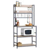 Imagen de Mueble organizador de hierro y MDF, 5 estantes con ganchera, en caja Berlina Home
