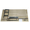 Imagen de Mueble organizador de hierro y MDF, 5 estantes con ganchera, en caja Berlina Home