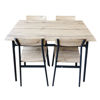 Imagen de Mesa con 4 sillas de hierro y madera, en caja Berlina Home
