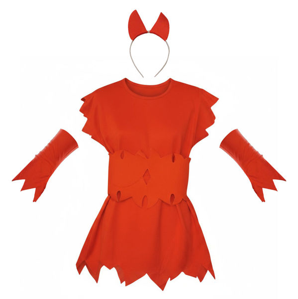 Imagen de Disfraz de diablita, vestido, faja y tiara, en bolsa