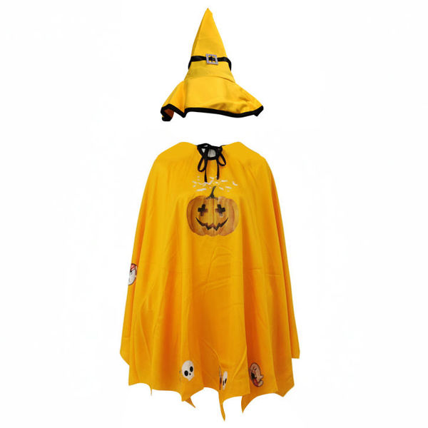 Imagen de Disfraz de bruja gorro y capa cerrada, en bolsa varios colores