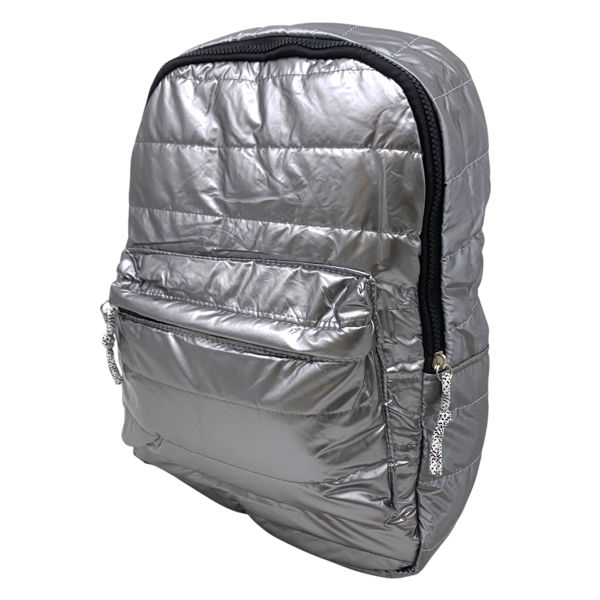 Imagen de Mochila juvenil puffer, con bolsillo frontal, varios colores