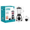 Imagen de Licuadora 1.5L, 5 velocidades con mini procesadora o molinillo de café y semillas, vasos de vidrio, 350W, en caja WINNING STAR